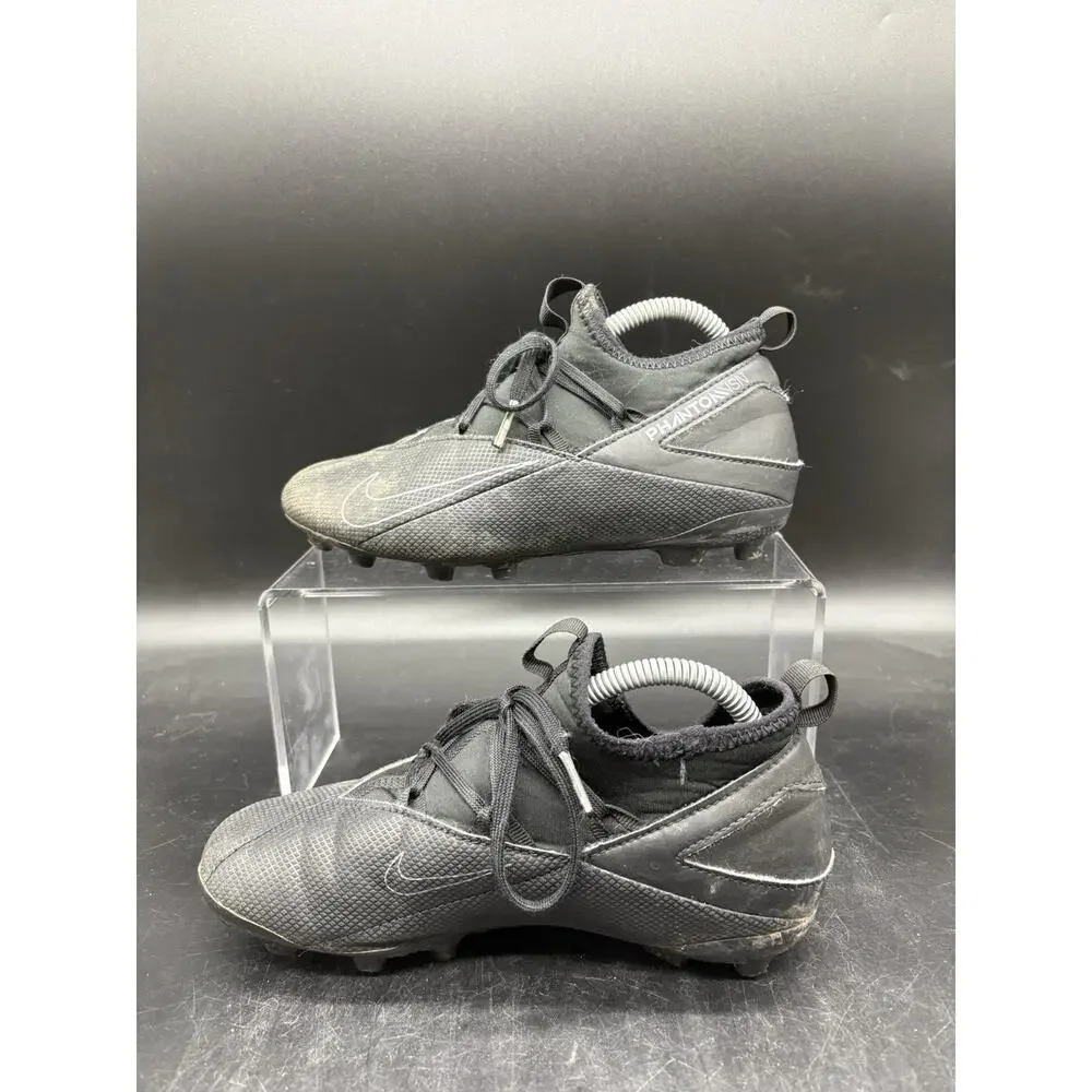 Nike Phantom Vision 2 Club Soccer Cleats Black Swoosh Youth Size 2Y CD4061-010